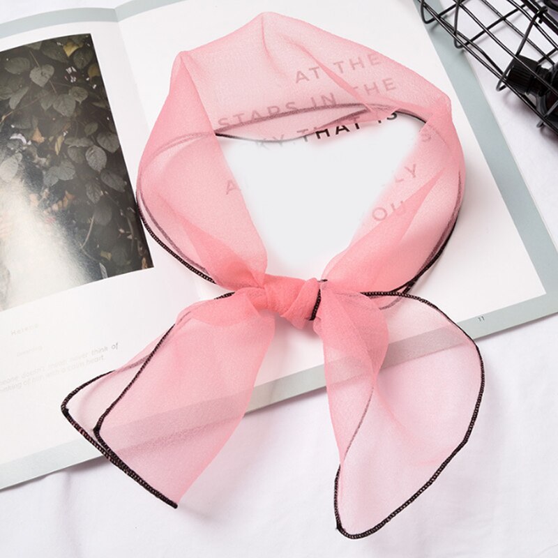 Solid Organza Women scarves Clothing Accessories Candy Color Korean Women Ladies Newest Magic Super Thin Scarves: Watermelon red