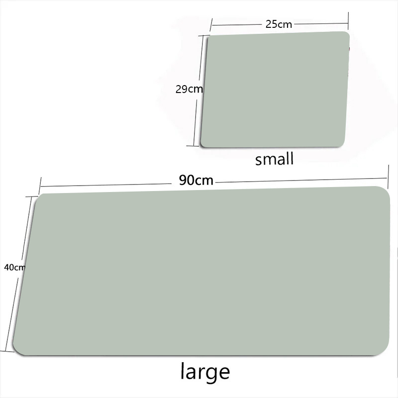 Roze en groene muismat Effen kleur Gaming HD Muismat XL Toetsenbordpads Antisliptapijt Bureaumat Kantooraccessoires Placemats: XS / green