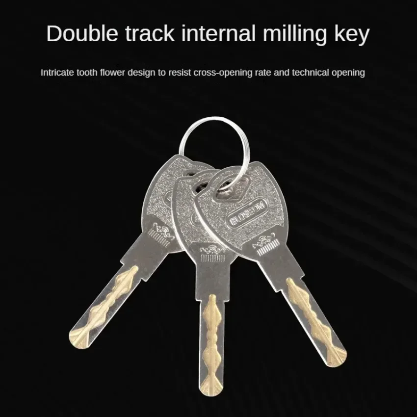 Solid Brass Deadbolt Door Lock with Cross Key Anti-theft Security for Roller shutter door Lock