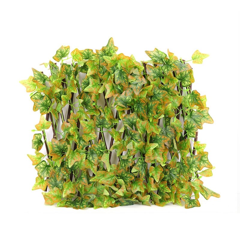Garden Expandable Fence Privacy Screen for Balcony Patio Outdoor Decorative Faux Ivy Fencing Panel Artificial Hedges: D