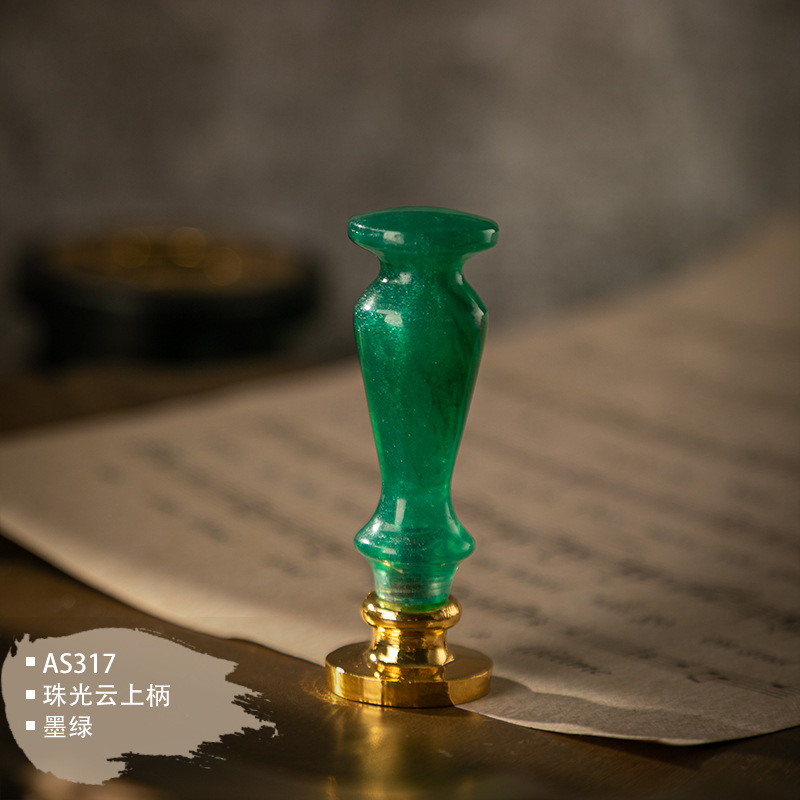 Universal Replacement Stamp Metal Handle Cutting Thin Stamp Tool Wax Seal Wedding Invitation Letter Decoration Diy Stamp Tool: LIGHT BLUE