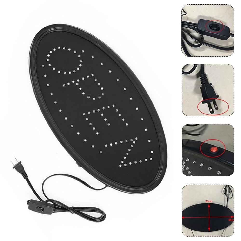 Business Store LED Open Sign Flashing Mode US Plug Florist Show Window Salon PVC Display Board Advertising LIghts Shops Cafe