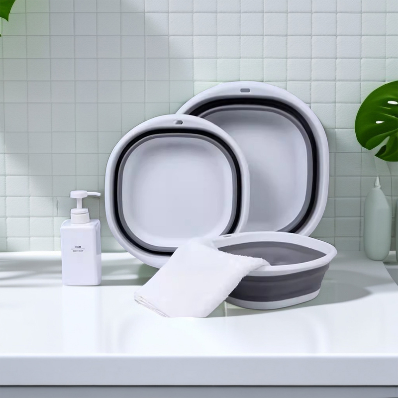 Lavabo Pliable Portable en Plastique, Lavabo de Voyage, Rangement Domestique, Lavabo à illant Pliant