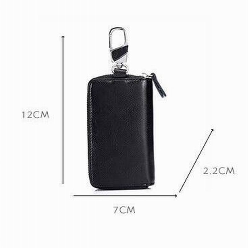 Gumst splitlederen capaciteit mannelijke sleutel portemonnee organizer tas vrouwen huishoudster sleutelhanger voor mannen rits etui mannelijk