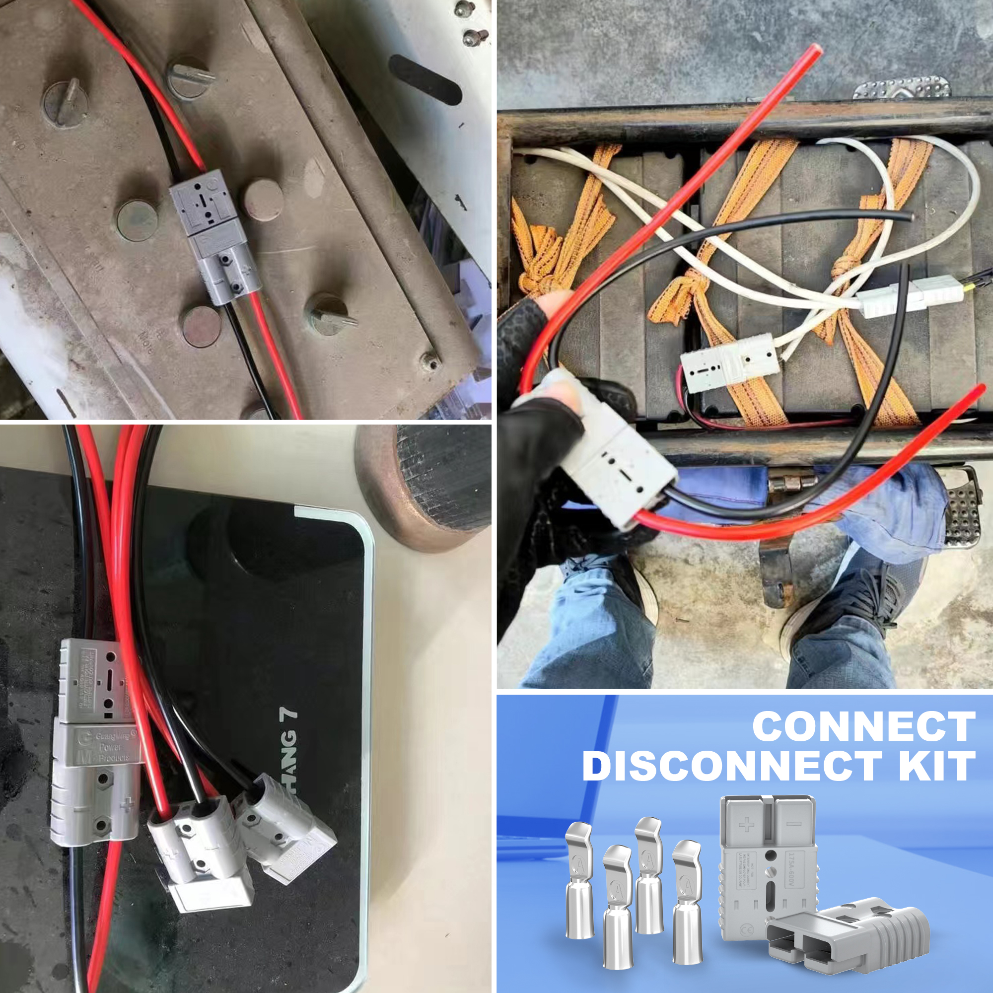2Stck 50A 175A 350A Anderson Stecker Batterie schnell anschließen Trennen Stecker 600V Abschleppen Winde schnell anschließen Kabelbaum stecker