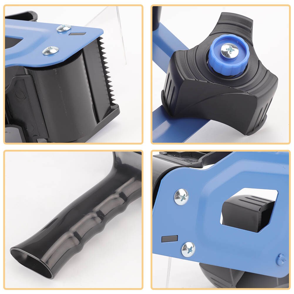 Box Sealing Packer Tape Dispenser Roller Tape Cutter Carton Sealing Moving Tape Dispenser Gun Packing Orange Adhesive Tape Cutte