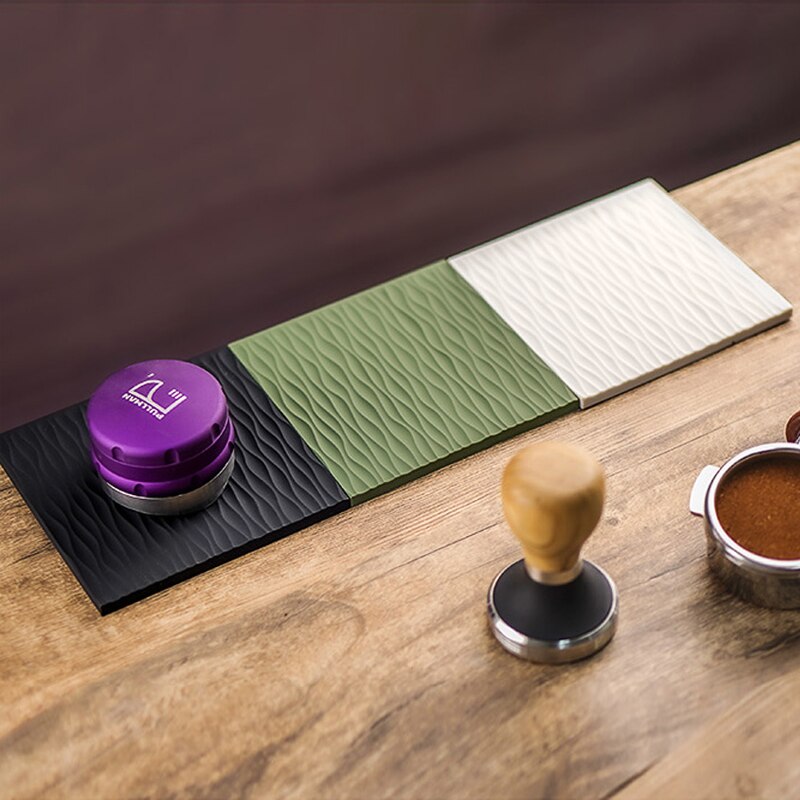 Espresso tampers måtte espresso kaffe tilbehør kaffegrej stampe pad anti-skrid mad sikker silikone hjørnemåtte barista værktøj