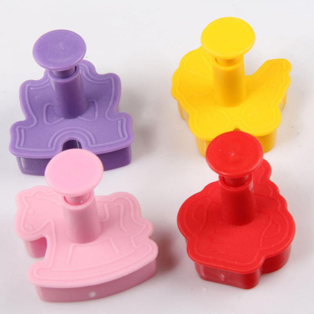 4 st/set 3d babykläder dusch handpress stämpel kex kaka kaka bakform fondant kakformar kexform kök