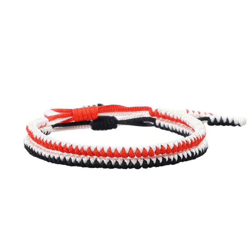 Zwart Rood Touw Handgemaakte Armband Vrouwen Charm Lucky Verstelbare Knopen Tibetaanse Boeddhistische Armbanden & Bangles Voor Mannen Beste Vriend: multicolor 2