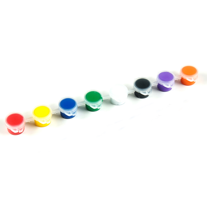 3ml/5ml 6/8 colors kids drawing DIY acrylic paint waterbrush pigment set, for clothing textile fabric, paper, bamboo, leather