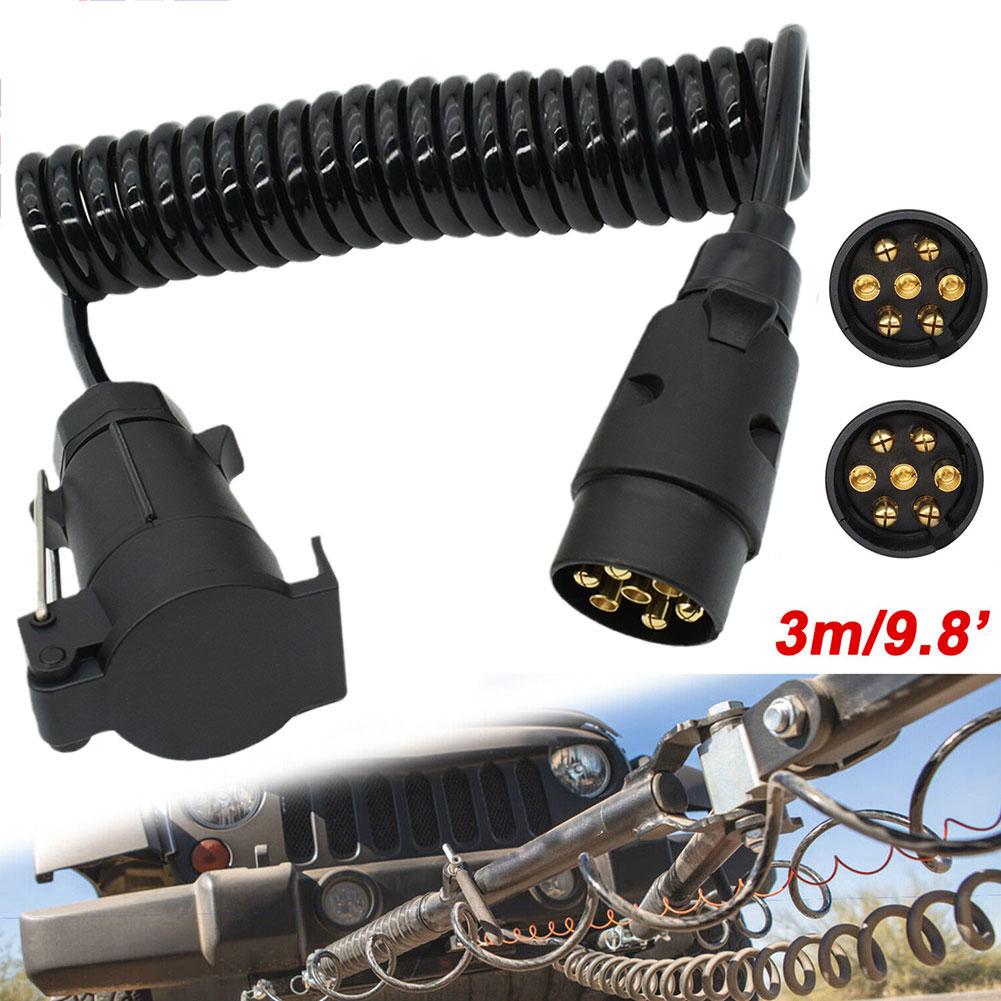 2 m 7 Pin Anhänger Lkw Licht Bord Verlängerung Kabel Blei Stecker Auf Buchse Draht Steckdose Draht Teil Kupplungen schaltung Steckdose
