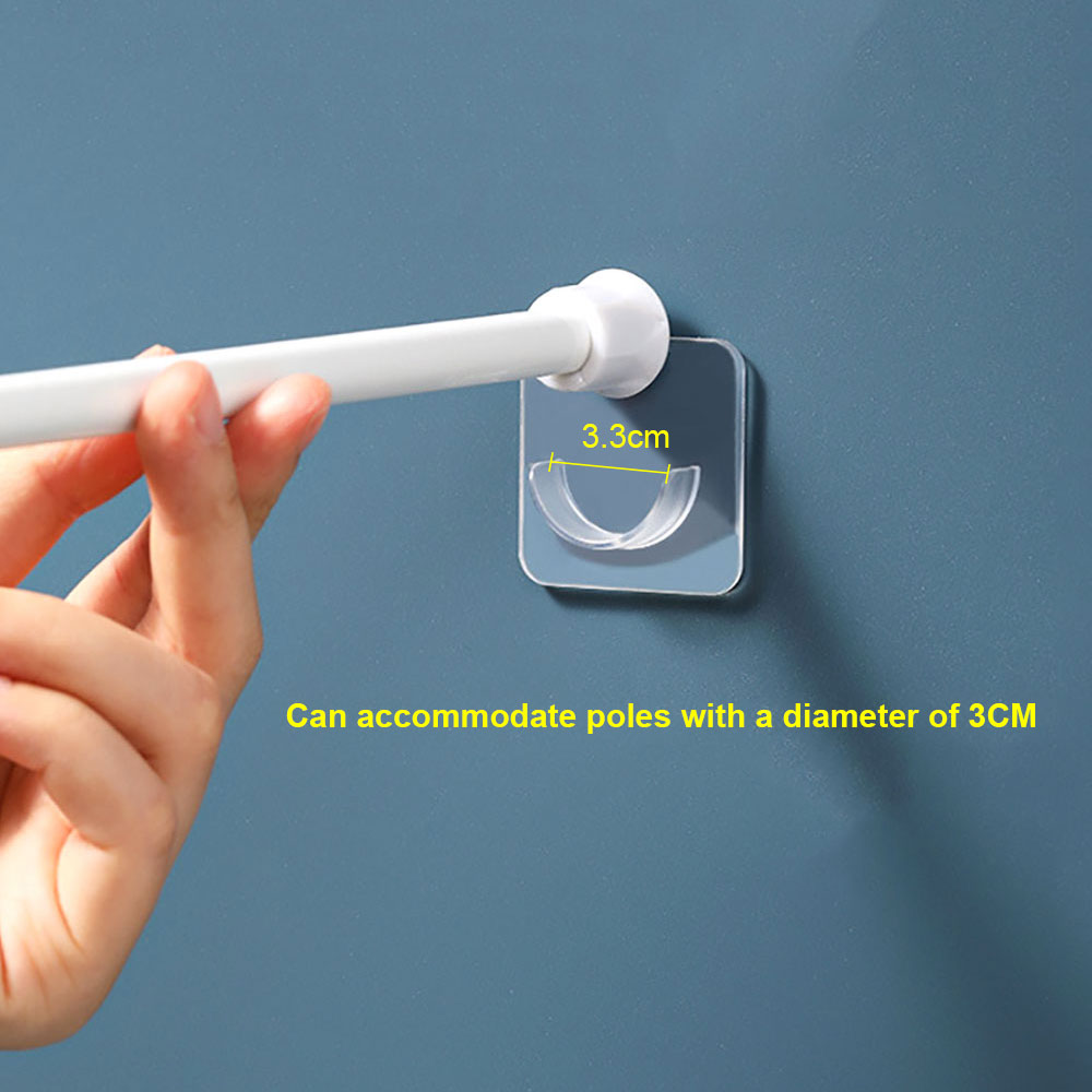 Silicone World 4 pièces support de tringle à rideau supports crochets auto-adhésif support de tringle à vêtements support de Rail toilette accessoires de salle de bains