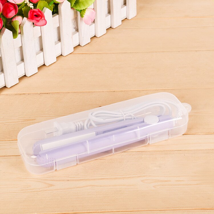 Keramische Mini Haar Krultang Stijltang Iron Stijltang Kam Mini Stijltang: PURPLE / AU