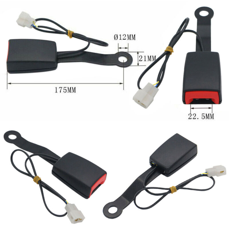 Universal- Auto Sicherheitsgurt Verlängerung Sicherheit Sicherheitsgurt Buchse Stecker Stecker Auto Sicherheitsgurt Zubehör mit Warnkabel Schwarz 7/8"