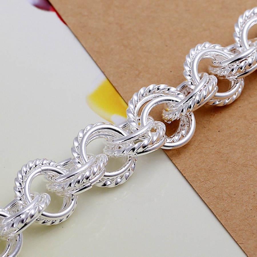 925 Silver color Jewelry pretty nice popular Bracelets wedding party circle factory price