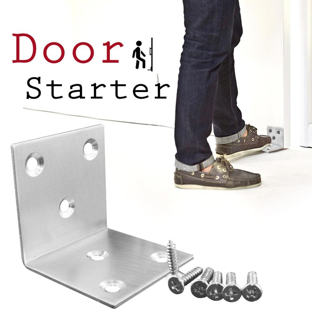 Non-contact pedal door handle Hands Free Touchless Hands Free Foot Door Opener Handle Bracket Thick Metal Storage Holder @40