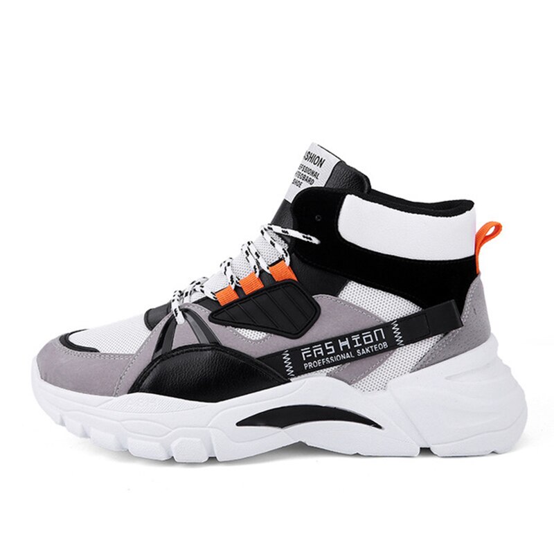 DIHOPE hommes chaussures décontractées lac-up chaussures hiver femme Clunky Sneaker plate-forme décontractée haute aide papa chaussures taille 39-44
