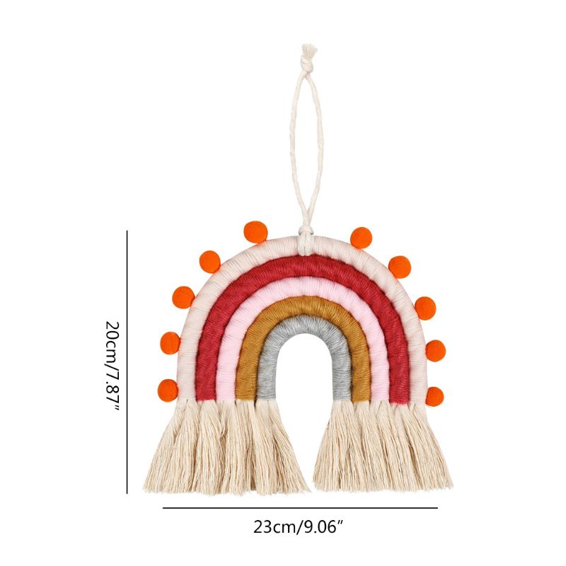 INS Nordic Woven Rainbow Tapestry Cotton Hand-knitted Kids Room Decoration Wall Hanging Ornaments Photo Props Baby Gym Toys