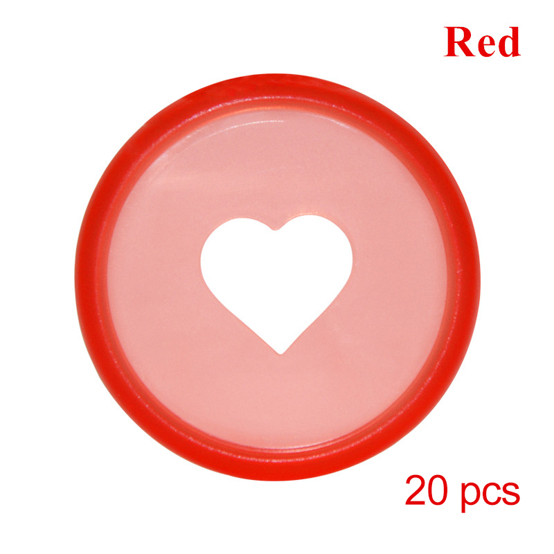 10/20/30/40 Pcs Candy Color Heart Disc Rings for Mushroom Hole Binder Discbound Notebooks Planner 28mm DIY Book Binding Supplies: Red 20 pcs