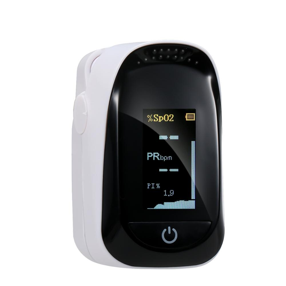 Portable Pulse Oximeter Precise Blood Saturation Detector TFT Display Reading Home/Sport with Box Rope 8S into Sleeping Mode: MD1845-W