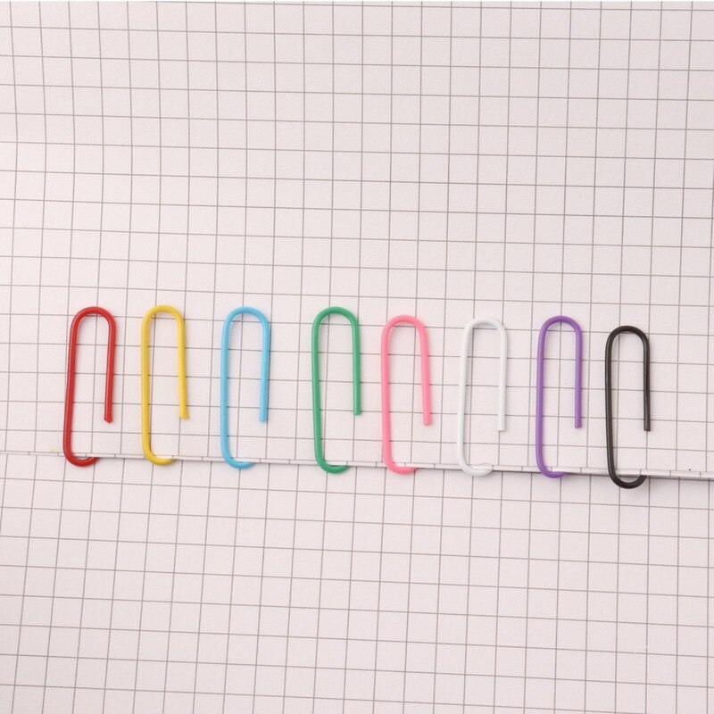100 Pcs Universele Pin Paperclip 28 Mm Kleur Gecoat Plastic Paperclip Vernikkeld Paperclip Paperclip