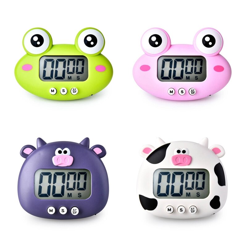 Cute Cartoon Animal Countdown Timer Frog/Cow Digital Cooking Timer