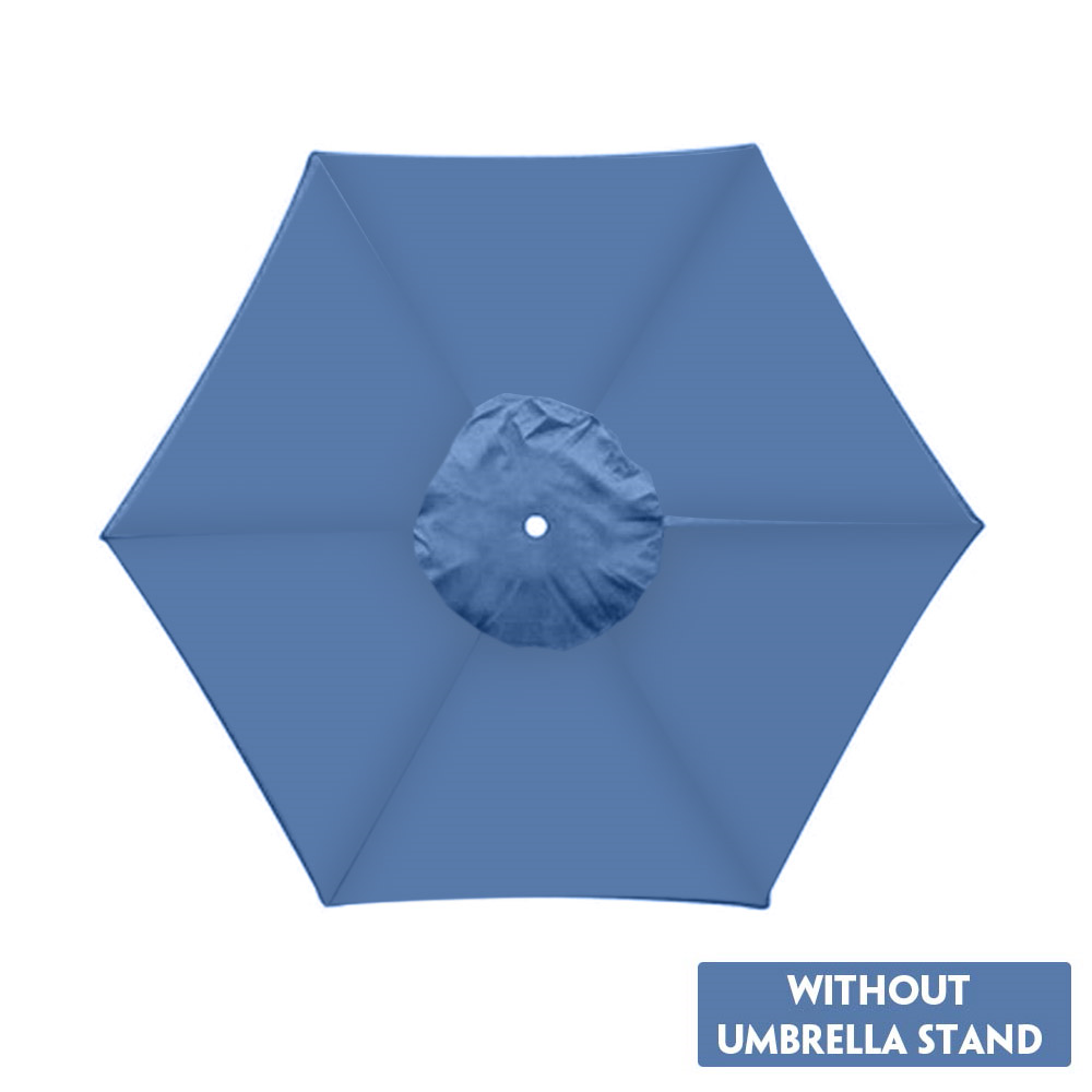 2m parasols de terrasse, support de protection pour parasol, 48 lampes led, auvent de jardin extérieur, abri solaire pour cour, piscine, plage: Bleu foncé