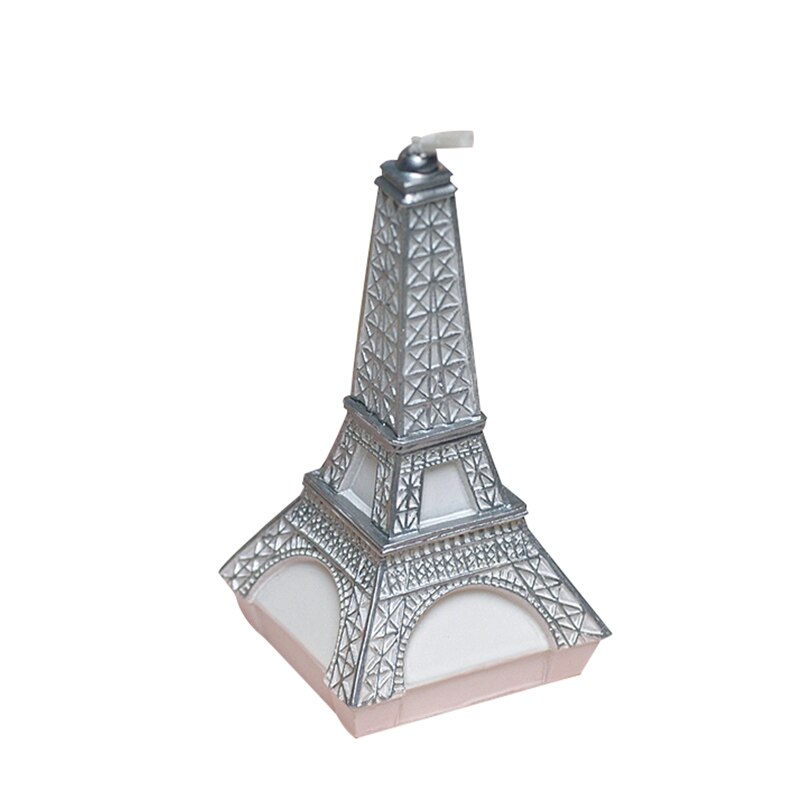 Eiffel Tower Candles In Box Wedding Bridal Shower Party Favor Guest Novelty: White / 5 Piece