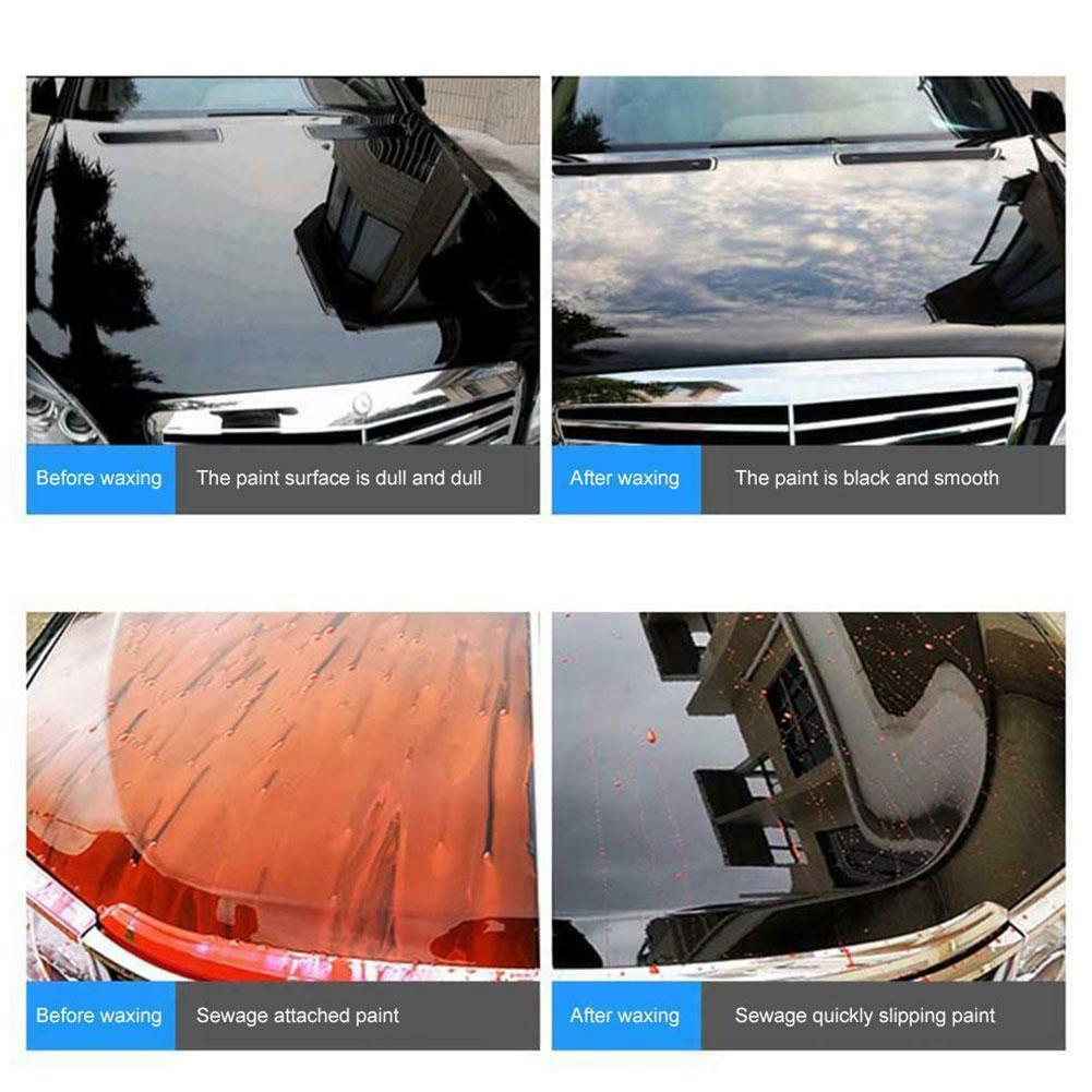 Juego de cera de Carnauba Chapado en cristal para coche, reparación de esponja de cera de Carnauba brillante duro con recubrimiento de pintura y cuidado, Tiny Toalla de rascar mantenimiento M5X5