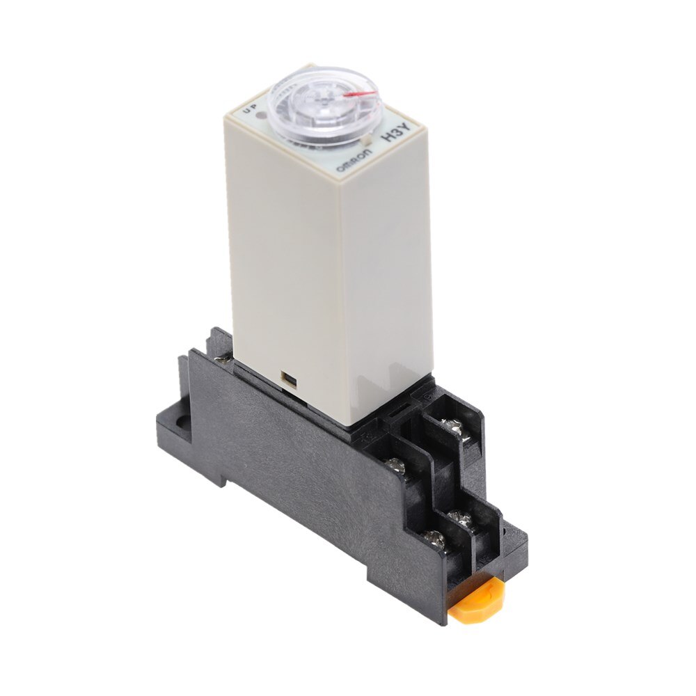 1Pcs H3Y-2 Vertraging Timer Tijdrelais AC220V 110V/DC12V 24V 0 - 30 Minuut Met Base 5A