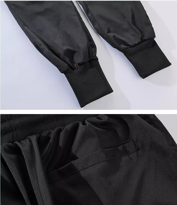 Pantalones bombachos con cintas para hombre, ropa de calle estilo Hip Hop, Casual, con bolsillos, estilo Harajuku, a la ,