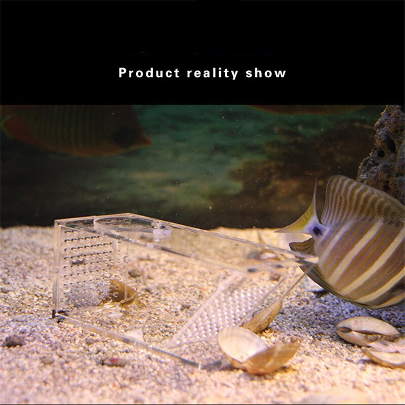 Acrylic Clear Aquarium Shrimps Crabs Trap Box One-Way Valve Fish Tank Supplies