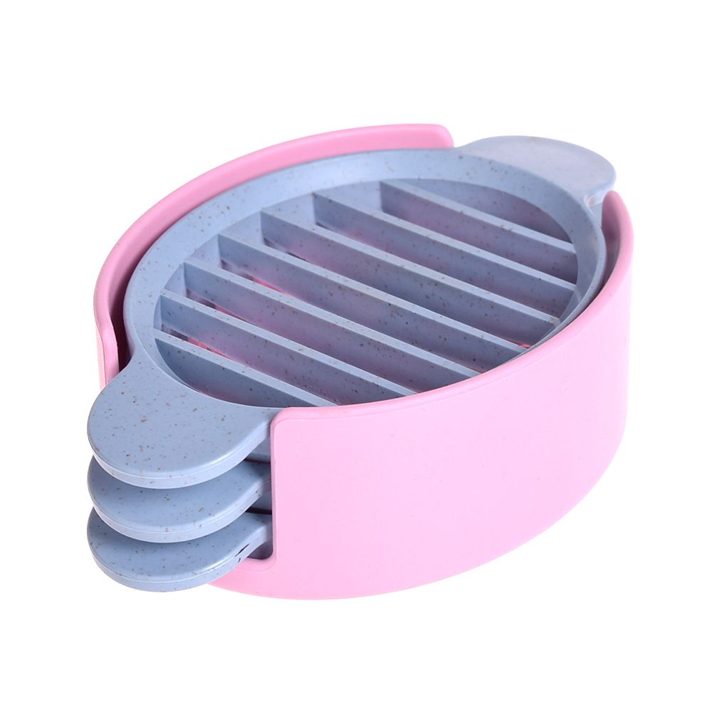 Handige Multifunctionele Tarwe Stro Ei Cutter Split Apparaat Voedsel Divider Slicer Egg Slicer: pink