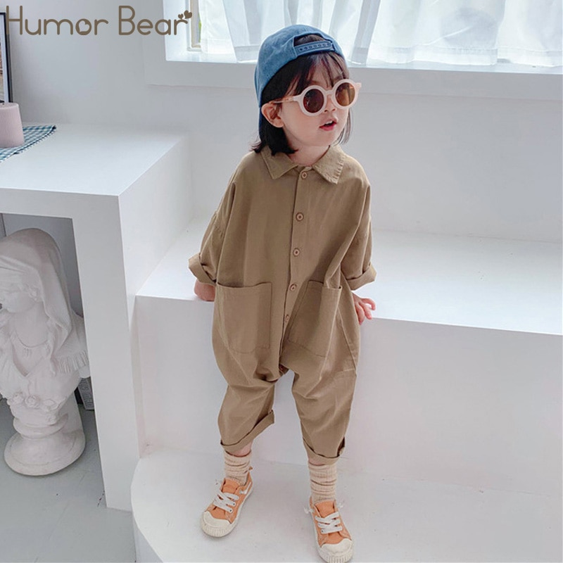 Humor Beer Kinderkleding Jumpsuit Herfst Pocket Jongens Meisjes Casual Brief Tooling Denim Kids Kleding Peuter Jongens Meisjes