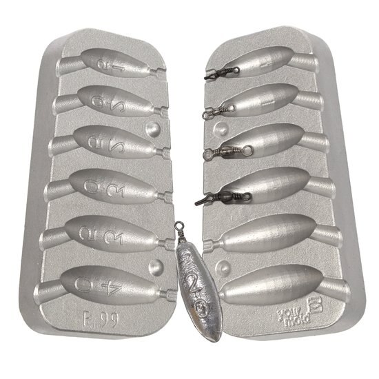 Stampo Piombo Pesca Oliva gr.15-20-25-30-35-50 con girella