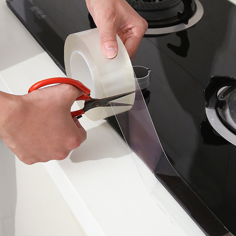 Caulk strip selvklæbende vandtæt køkkenvaske meldug tape til badeværelse bassin kant bruser toilet køkken væg meldug forsegling