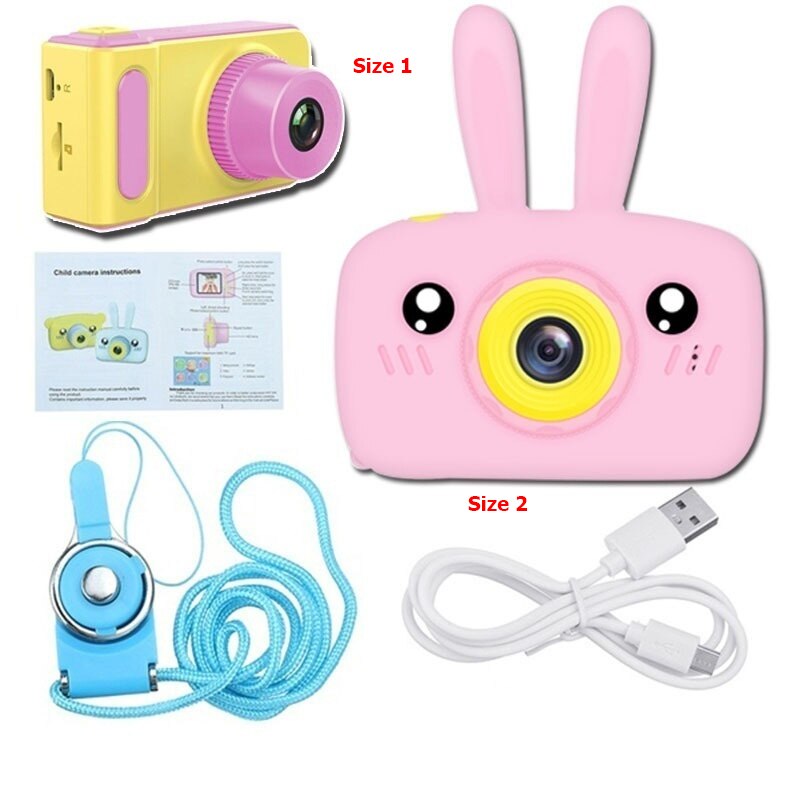 Mini crianças câmera 1080p hd completo portátil câmera digital com vídeo 2 Polegada tela de exibição para o jogo do miúdo estudo câmeras dos desenhos animados