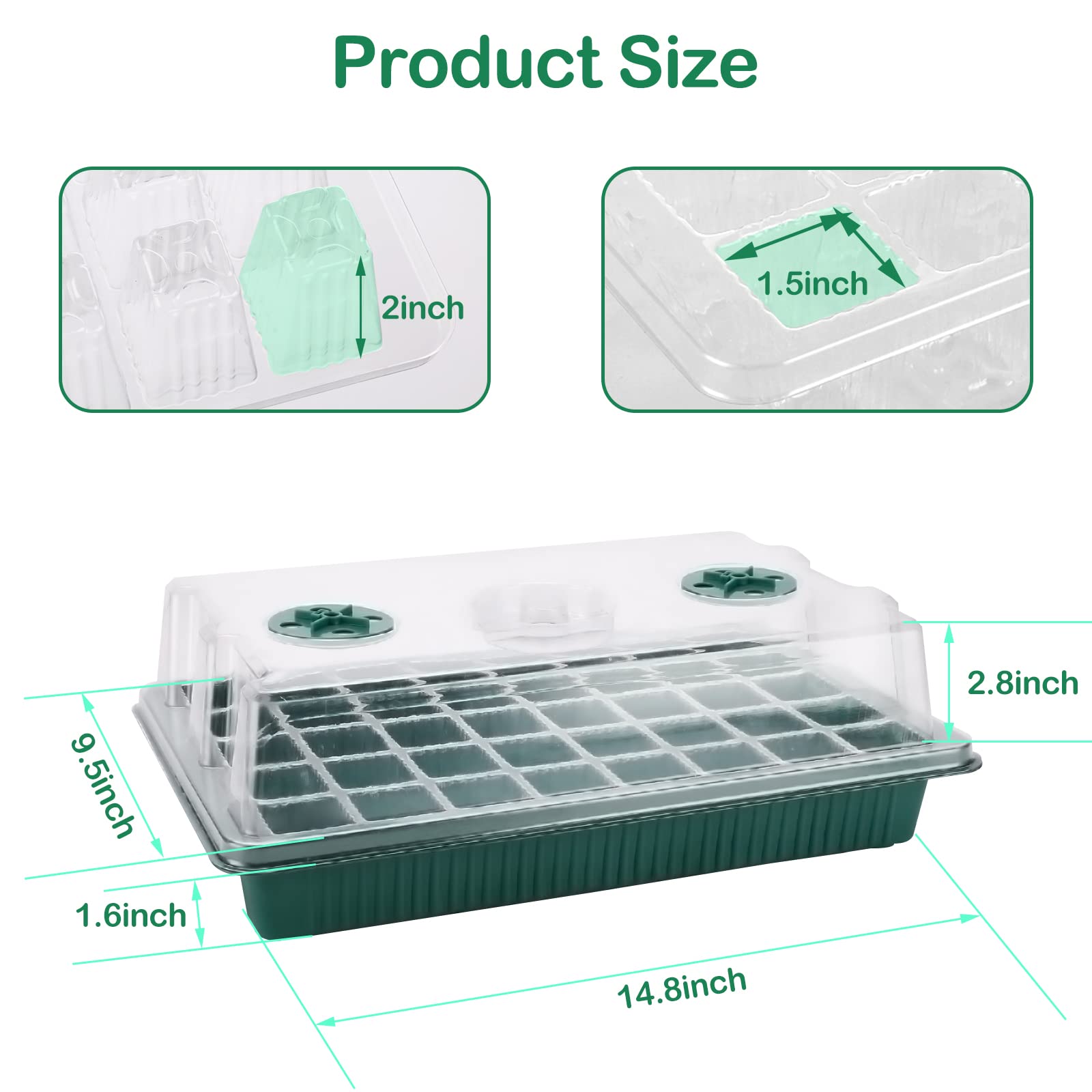 Newest Seed Starter Kit Seedling Starter Trays with Grow Light Adjustable Indoor Gardening Plant Germination Kit: Default Title