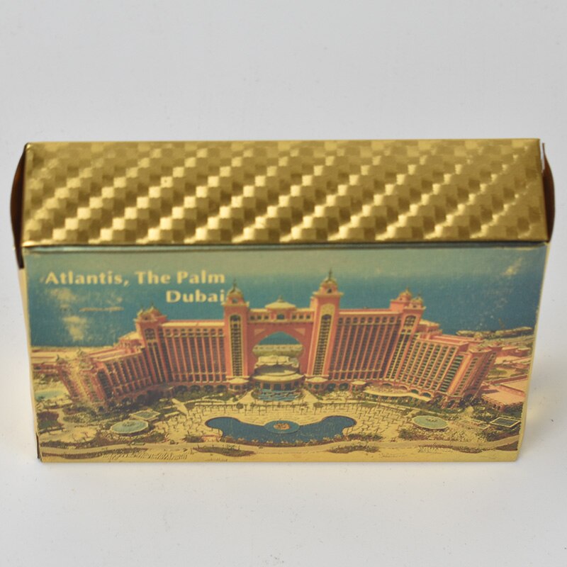 Dubai arkitektur guldfolie guld spillekort pokerspil vandtætte kort til ven souvenir