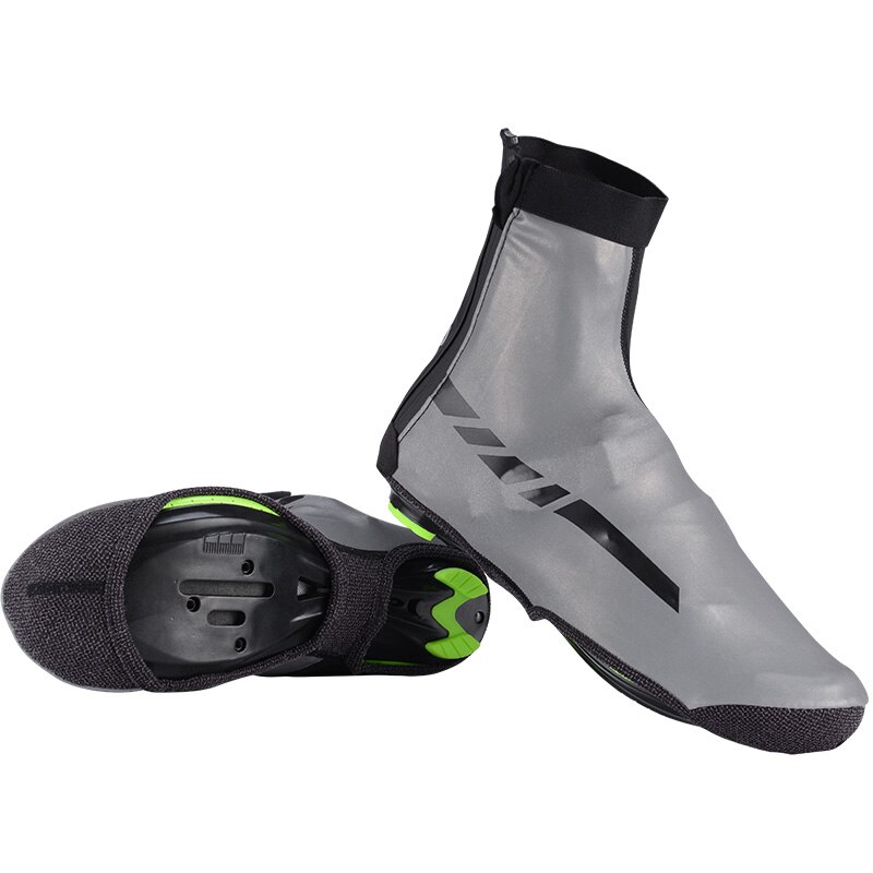ROCKBROS – couvre-chaussures de vélo de route imperméables et coupe-vent, couvre-chaussures de cyclisme en tissu réfléchissant pour vtt, hiver