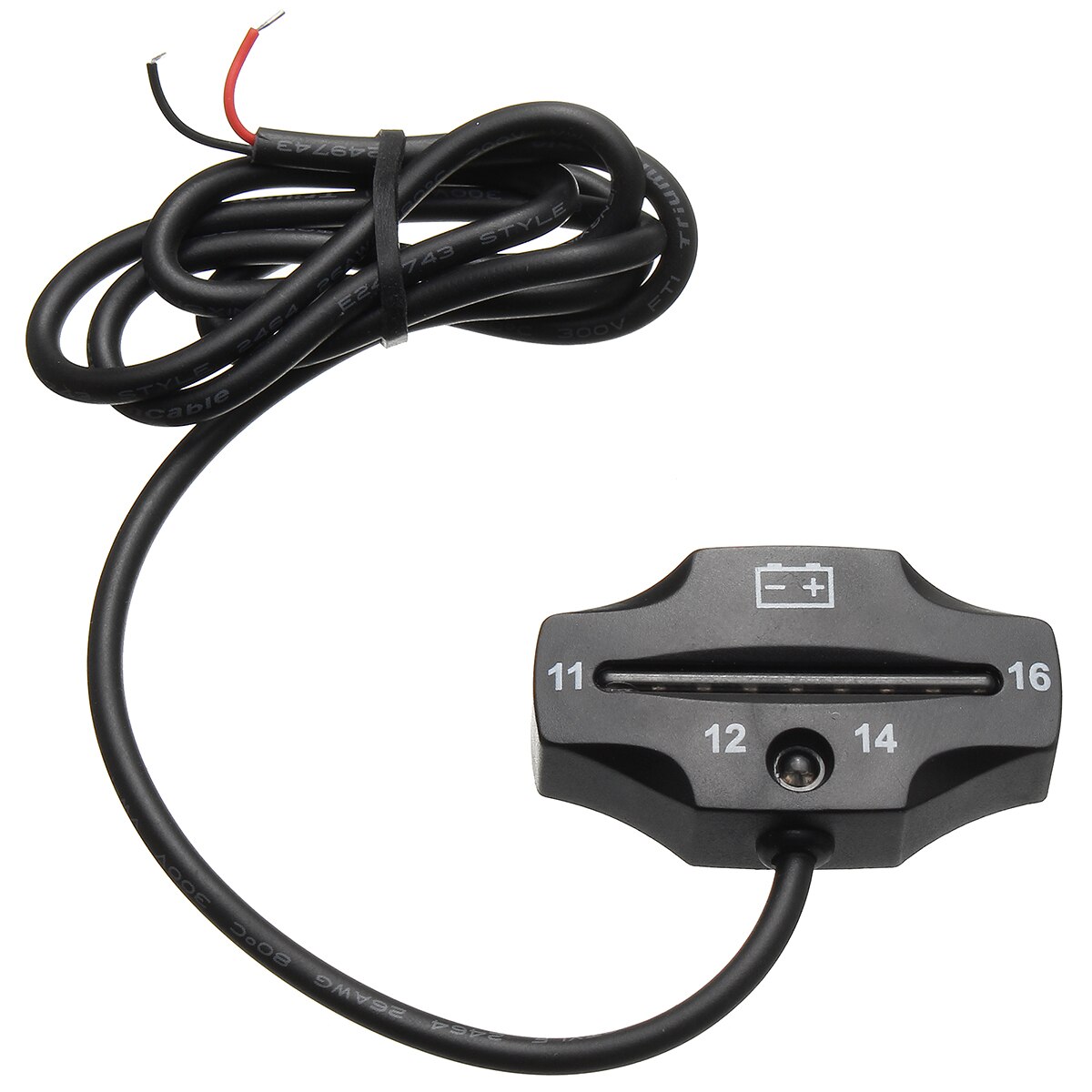 En motorcykel bil universal led batteri tester måler spændingsmåler indikator pad batteri niveau monitor 12v/24v