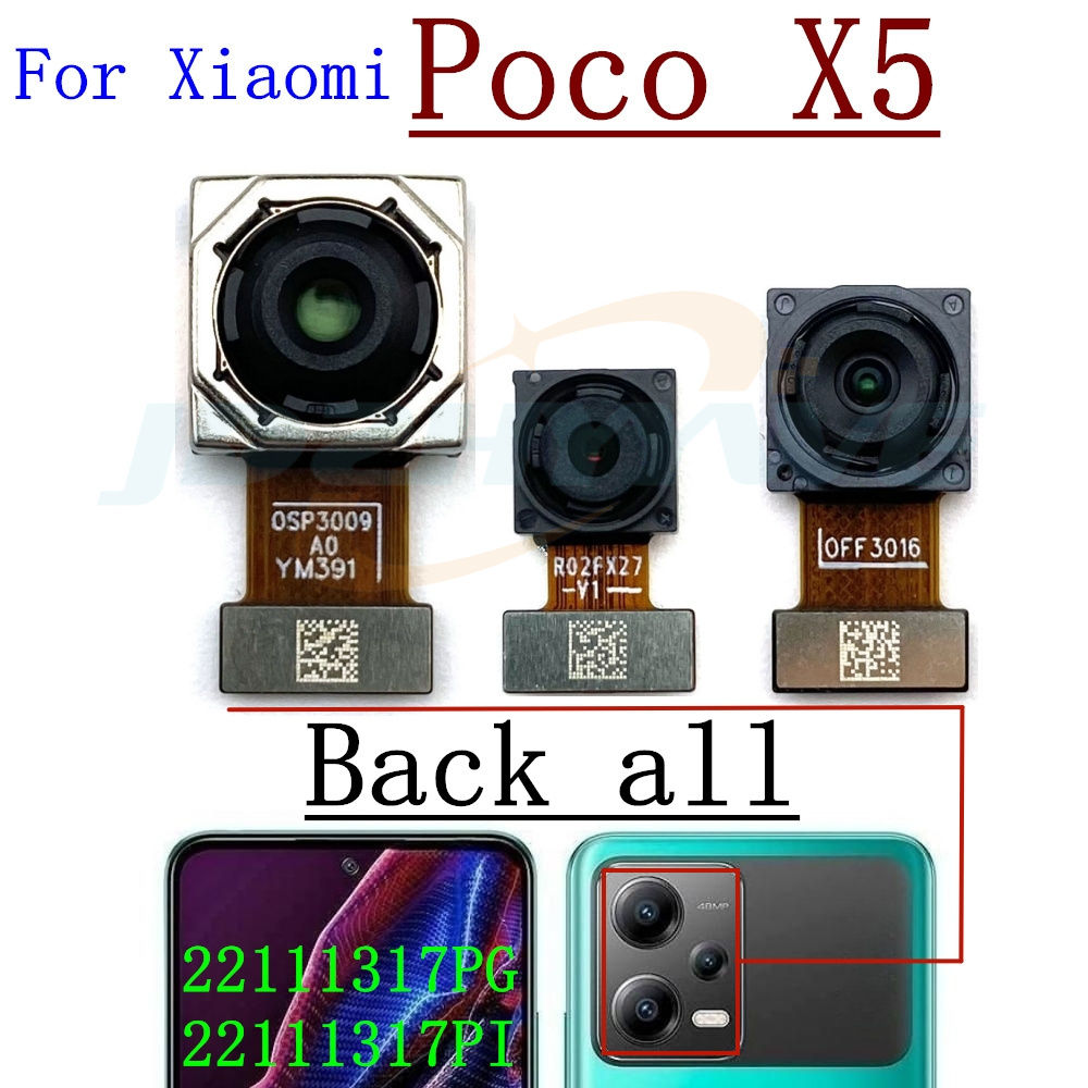 Rear Front Camera For Xiaomi Poco X5 X4 Pro X5pro Frontal Selfie Facing Main Back Wide Camera Module Flex Cable Parts: Yellow
