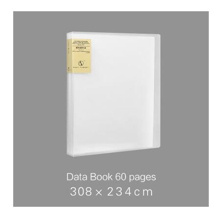 A4 File Bag 10/20/40/60/80/100 Pages Data Book Large Capacity File Folder Portfolio Display Book Office Stationery: 60 pages