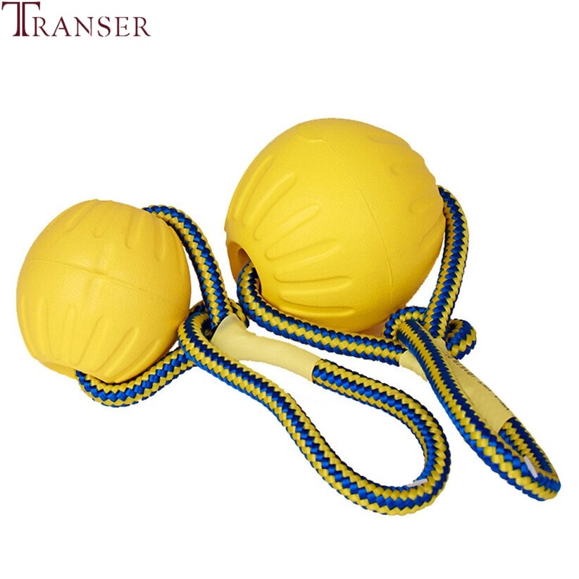 Transer Pet Supply Durable Dog Toy Outdoor Training Fetch Bite Chew Interactive Rope Ball Toy For Small Large Dog 80103