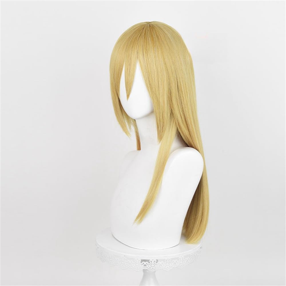 Historia Reiss Cosplay Synthetic Wig 50cm Long Golden Wigs Heat Resistant Hair Wigs