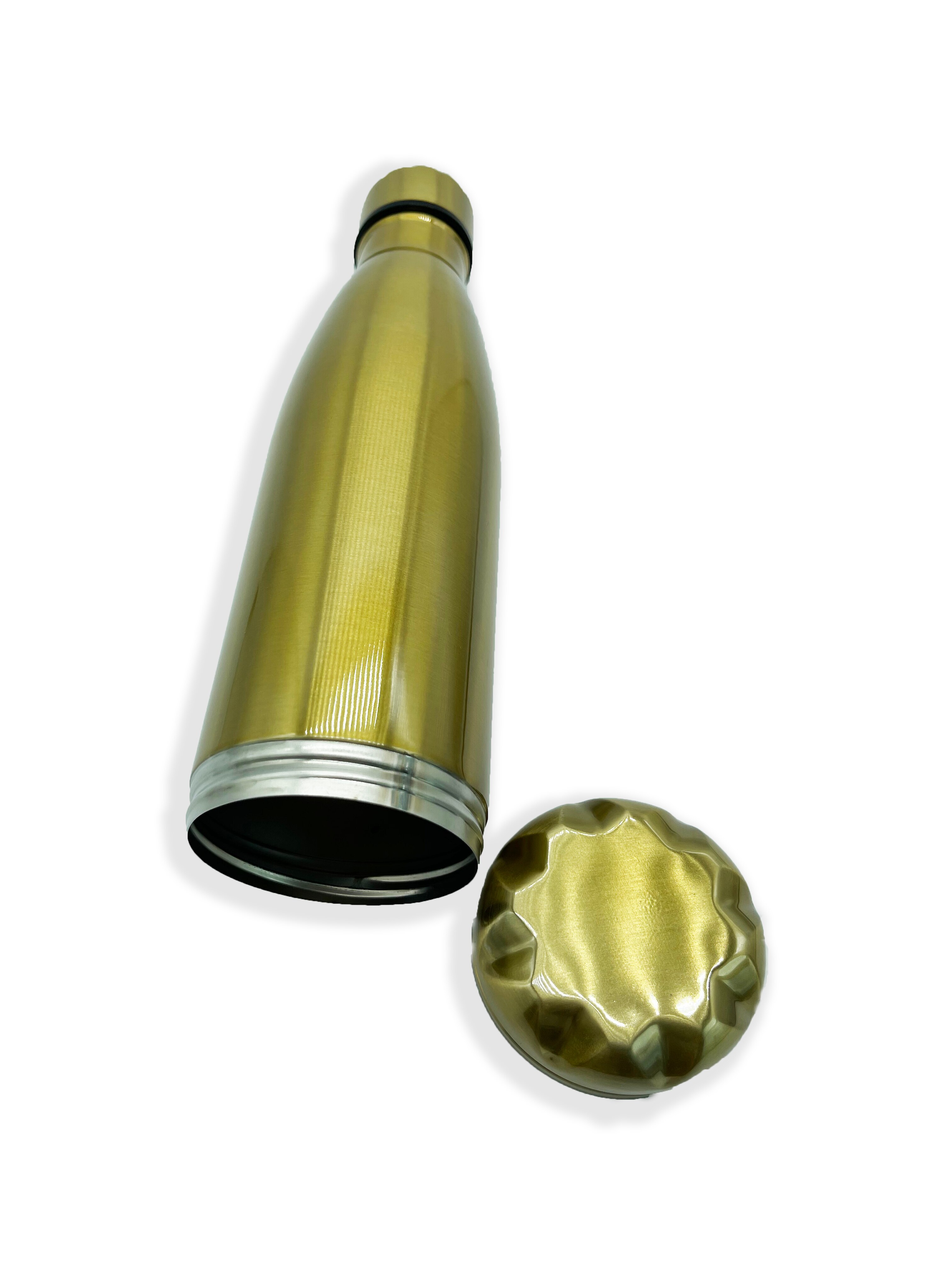 Afledningsvandflaske kan rustfrit stål tumbler sikker med en fødevaregodkendt lugtsikker pose bund skrues af for at opbevare: Guld