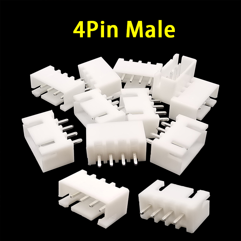 100 Stuks JST XH2.54 Mannelijke Vrouwelijke Materiaal Connector Leads Pin Header Behuizing 2/3/4/5 Pin terminal Plug Vrouwelijke Socket Plastic Schelpen: Lavendel