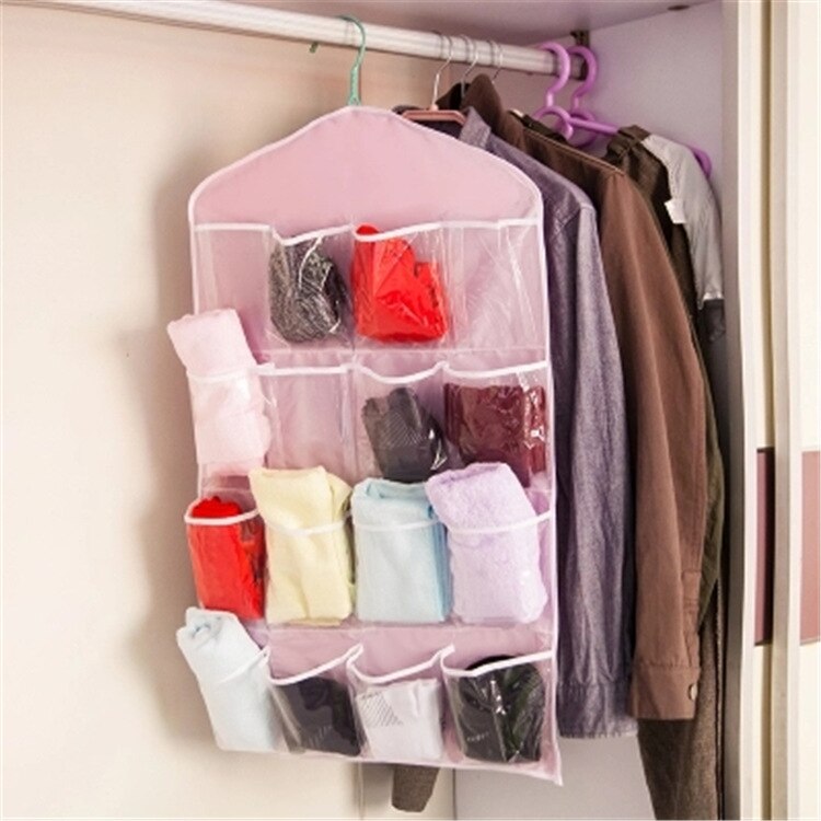 Kleding garderobe opbergers hangende organizers tas 16 rooster opbergers deur ondergoed sokken tassen muur 13 juli