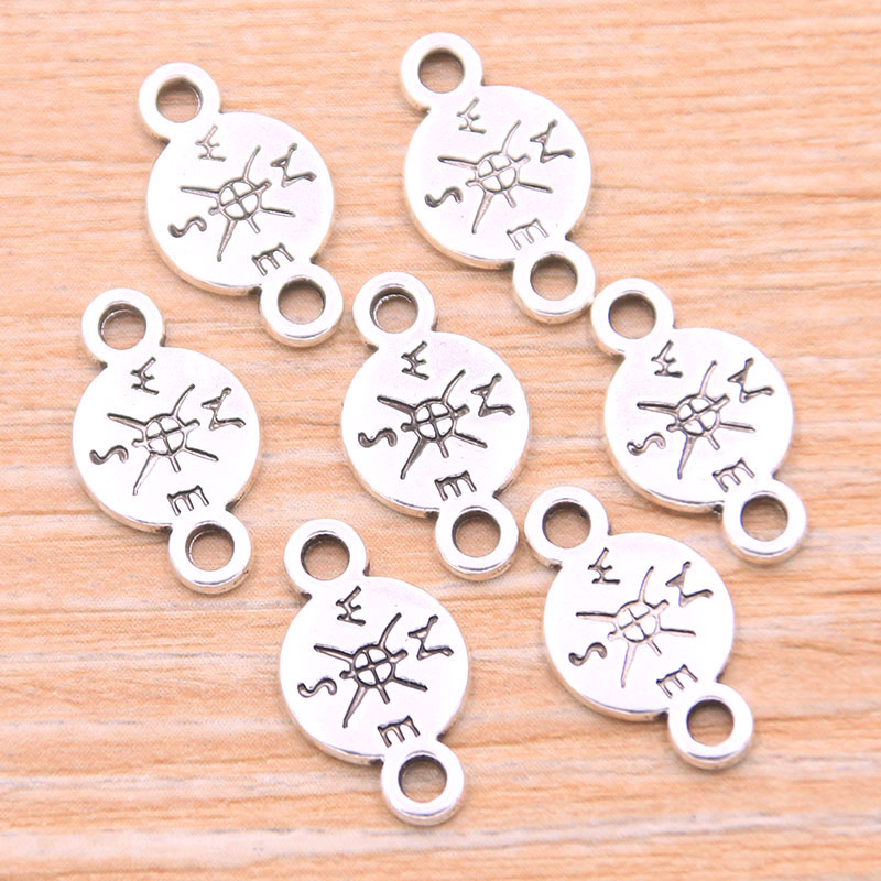 Pulchritude 30 Pcs Mix 8 Stijlen Foto Kleur Zinklegering Retro Hangers Poreuze Connectors Linker Voor Diy Charm Sieraden Accessoire: 1E01