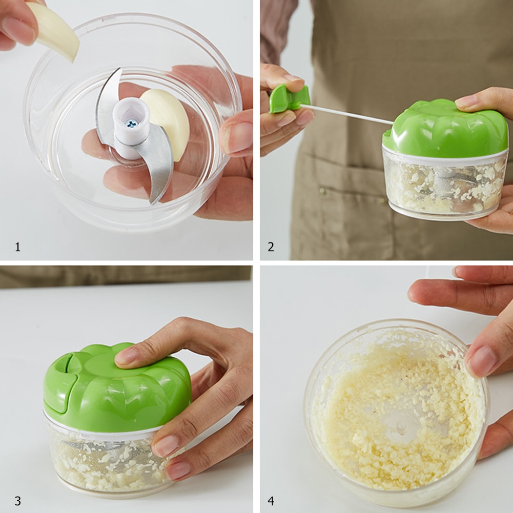 Ingefær løg masher hånd træk hvidløg press multifunktion mad vegetabilsk chopper squeezer knuser køkken gadget skæremaskine